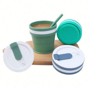 Custom Portable <b>Cups</b> 6oz 12 oz 16oz 350ML 450ML 500ML 550ML Outdoor Travel Reusable Silicone Folding Collapsible <b>Cup</b> - Product Image 5