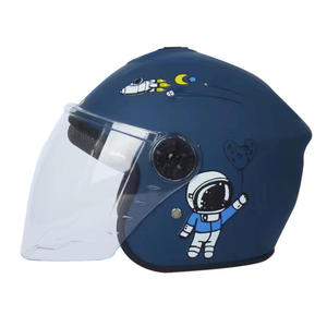 Casque de <span class=keywords><strong>moto</strong></span> à visage ouvert avec dessin animé pour enfants personnalisé bon marché 3/4 demi-casque de Scooter électrique pour enfants - Product Image 1