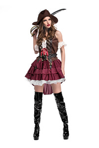 Disfraces de <span class=keywords><strong>Halloween</strong></span> para mujeres piratas somalíes piratas fuera de <span class=keywords><strong>Amazon</strong></span> uniforme de juego - Product Image 3