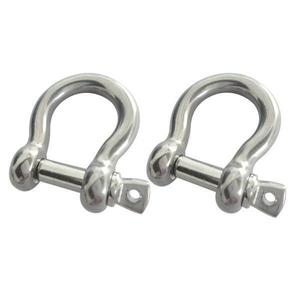 Manille de sécurité en acier inoxydable 316 - Manille d'ancrage de type américain pour applications de gréement maritime, de levage et de remorquage - Product Image 1