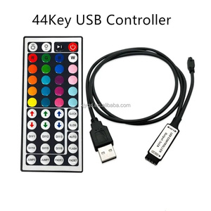 Controlador de tira de luz <span class=keywords><strong>LED</strong></span> RGB USB de 5V con atenuador de 3 teclas inalámbrico IR 24Key RF 17Key <span class=keywords><strong>Bluetooth</strong></span> Remote - Product Image 3
