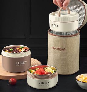 ชุดกล่องอาหารกลางวันสแตนเลสแบบพกพาสำหรับไปโรงเรียน - Product Image 2