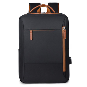 Laptop <b>Backpack</b> <b>Large</b> Capacity Durable Lightweight Unisex Business Travel <b>Backpack</b> Solid Color Black Gray Beige Pink Blue - Product Image 1