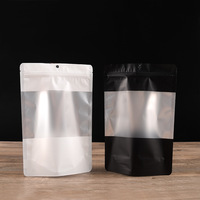 Sac d'emballage de poudre en velours, 50 pièces, emballage de noix, pour collation, fermeture éclair, maquillage, papier Kraft argent, sac en aluminium refermable