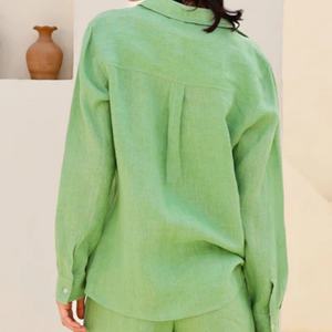 Camisa Casual para Mujer, Personalizable con Logotipo, Blusa de Oficina, Tops para Mujer, Camisas de Lino y Algodón para Dama, Más Vendida - Product Image 6