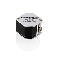 20.5mm 10X Triplet Diamond Loupe Satin Finish Professional Jewelry Magnifier With Leather Case