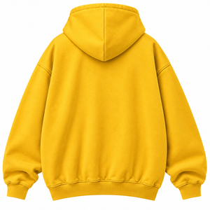 Sudadera con Capucha Amarilla para Hombre, Estilo Casual, con Bolsillo Frontal, Estampado de Araña, 100% Algodón, Corte Holgado, Invierno, Ecológica - Product Image 3