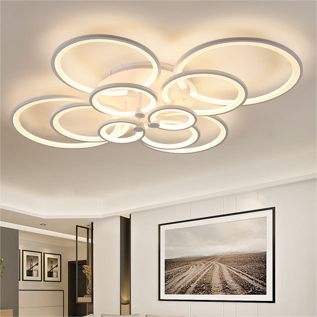 OTREN Ceiling Light Living Room LED Ceiling Light, 48 W 60 Cm Living Room Lamp Dimmable With Remote Control And App, Modern Ceiling Lamp For Living Room, Bedroom, Children's Room