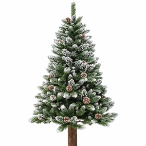 Árbol de Navidad Artificial de PVC de 1.5 m con Aspecto de Madera, sin Luces, para Decoración del Hogar, Oficina, Fiestas - Product Image 1