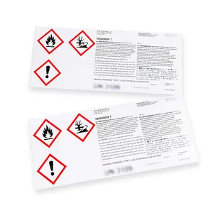 Aangepaste Waarschuwingsaandachtsteken-Etiketten Waarschuwen Voor Hittebestendige Materiaallabel Buitensticker Voor Gevaarlijke Chemicaliën