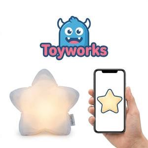 Lampe <span class=keywords><strong>de</strong></span> chevet personnalisée en peluche en forme d'étoile à cinq branches, veilleuse apaisante pour chambre d'enfant, mascotte décorative - Product Image 1