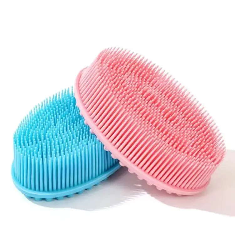 Siliconen Douche Loofah Scrubber Voor Huisdier Exfoliërende Siliconen Body Scrubber Haar Shampoo Borstel Exfoliërende Body Bad Borstel