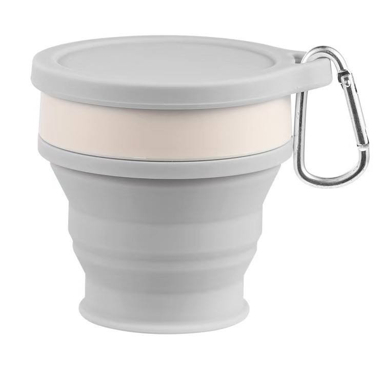 แก้วซิลิโคนพับได้สีชมพู