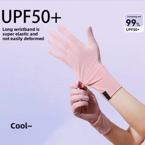 Gants de conduite mi-longs pour femmes, protection UV, en soie glacée, antidérapants, compatibles écran tactile, pour le sport et l'usage quotidien - Product Image 5