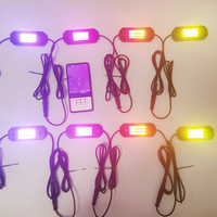 Kit d'éclairage LED RGB pour voiture, 24 LED, accessoires auto, éclairage LED multicolore pour tout-terrain, contrôle par application/télécommande