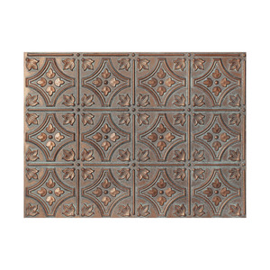 Plaques de plafond carrées en PVC imperméables de style Art déco, panneaux muraux décoratifs en relief, PLB10, or antique - Product Image 2