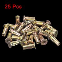 M8 pre-bulbed Shank baja karbon, warna Zinc-Plated kepala datar berulir mur sisipan Multi-Grip paku keling