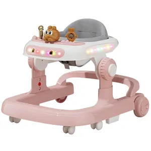 Andadores Para Bebe Kids Walker Baby Music Foldable Children's Baby Walker 4 In 1 With Wheels And Seat