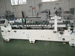 Đầy đủ tự động hộp <span class=keywords><strong>carton</strong></span> gấp dán máy hộp sóng bên keo thư mục gluer máy cho hộp các tông - Product Image 6