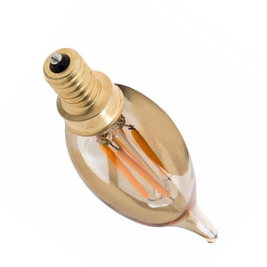 Bombilla LED <span class=keywords><strong>de</strong></span> filamento vintage ámbar blanca 2200K, 6W, regulable, E12, tipo maíz - Product Image 3