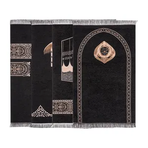 Tapete de oração islâmico e muçulmano halal, tapete portátil lavável para oração e sajjadah, tapete portátil antiderrapante para oração e islã, personalizado turquia
