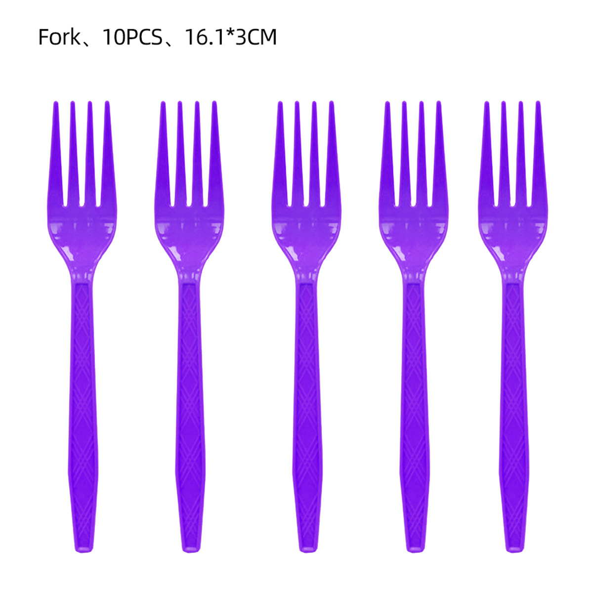 Colorful-10pcs pastic fork