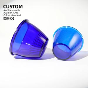 Colori su misura forma di luci di avvertimento a prova di esplosione modellate e luci di pista dell'aeroporto copertura della lampada di <span class=keywords><strong>vetro</strong></span> - Product Image 1