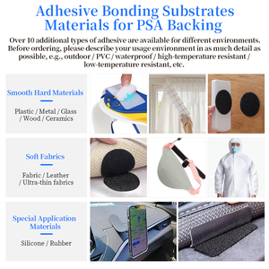 사용자 정의 크기 DIY 재사용 가능한 접착 후크 루프 도트 슈퍼 스티커 양면 자체 접착 화이트 블랙 색상 내열성 - Product Image 3