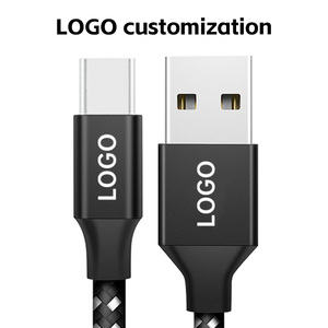 Cable de carga trenzado de nailon universal Cable USB de carga rápida de interfaz múltiple Tipo C Cable DE DATOS micro para teléfono celular - Product Image 2