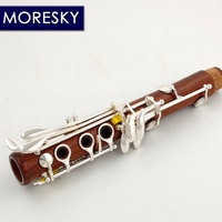 MORESKY Professional Clarinet Wind Instrument Rosewood Bb Silver Plated 17 Keys Mopane Customizable Made in China M13 (OEM)