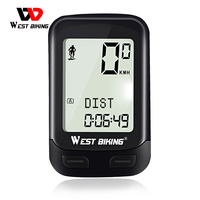 WEST ciclismo 5 idiomas de bicicletas ordenador Fit 2 a la velocidad de la bicicleta odómetro inalámbrico impermeable cronómetro GPS ciclismo motocicleta computadora