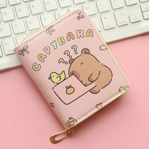 Custom PU Leather Card Wallet with <b>Key</b> <b>Chain</b> Cute and Stylish Compact Zipper ID <b>Holder</b> for Business Use - Product Image 3