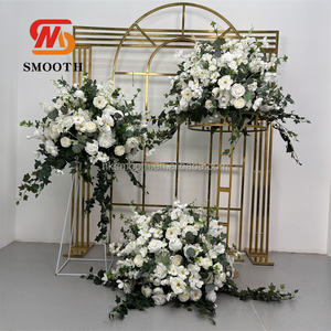 Arreglo Floral Grande de Rosas, con Follaje y Rosas Blancas, Bola de Flores de Seda de Alta Calidad, Centro de Mesa para Bodas - Product Image 6