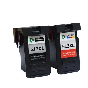 HESHUN PG-512xl CL-513x 512 513 512xl 513xl pg512 513 remanufactured ink cartridge show ink level printer head inkjet for canon