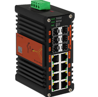 Switch Ethernet industriel géré L2+ 8 ports RJ45 6 fibres