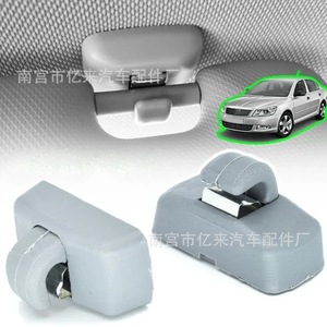 Car Sun Visor Clip 3B0857561B Gray <b>Plastic</b> Slip <b>Hook</b> For Passat Bora Golf Jetta - Product Image 5