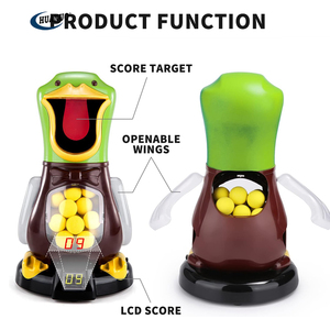 Pistola de juguete para niños, objetivo móvil de espuma con <span class=keywords><strong>2</strong></span> pistolas, juego de competición interactivo, regalo para niños y niñas, pistola de tiro de pato - Product Image 4