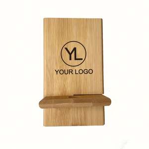 Soporte de Bambú Desmontable para Teléfono Móvil con Logotipo Personalizado, Ecológico y Promocional, con Orificio de Carga - Product Image 3