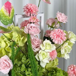 High Quality Pink Green <b>Artificial</b> <b>Flower</b> Arch Cake Tower Wedding Christmas Decoration Hydrangeas <b>Flowers</b> <b>Artificial</b> Floral Ball - Product Image 5