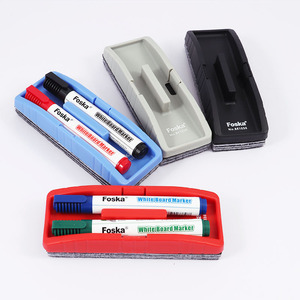Efface rapidement et facilement les marques, 4 <span class=keywords><strong>couleurs</strong></span>, effaceur magnétique puissant pour <span class=keywords><strong>tableau</strong></span> <span class=keywords><strong>blanc</strong></span> en verre avec porte-stylo pour fournitures de bureau et scolaires - Product Image 6