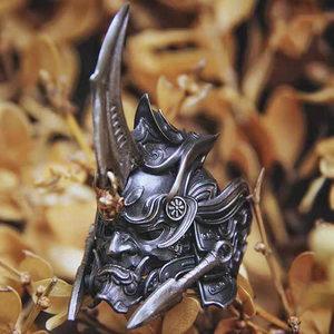 Gothique Punk Samouraï Anneau En Acier Inoxydable Foncé Bushido Guerrier Style pour Hommes Femmes Alternative Bijoux Personnalisés - Product Image 3