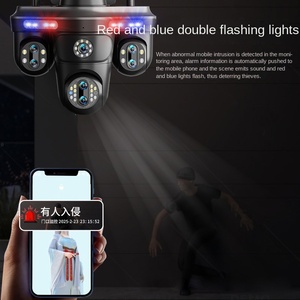 निगरानी प्रणाली उच्च परिभाषा निगरानी कैमरा बॉल मशीन चार-स्क्रीन तीन सिर 360-डिग्री वायरलेस आउटडोर - Product Image 3