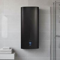 Chauffe-eau SI mural à élément chauffant électrique noir avec réservoir intérieur en émail, élément chauffant à sec, réservoir de stockage, classe d'efficacité énergétique