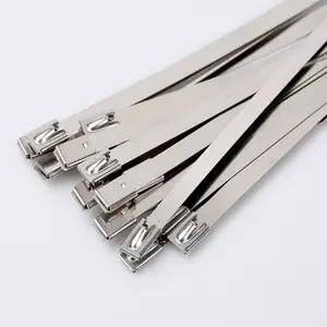 SS201/SS304/SS316 Ball Lock Heavy Duty Stainless Steel Cable Ties, Self-Locking Metal Banding