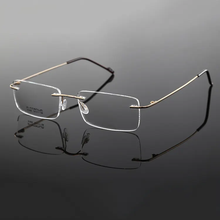 Designer brand eyewear frame, rimless men optical frames wholesale
