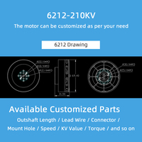 Moteur de drone JZ-6212 / 6215 à faible vibration et forte poussée, adapté aux drones de pulvérisation agricole