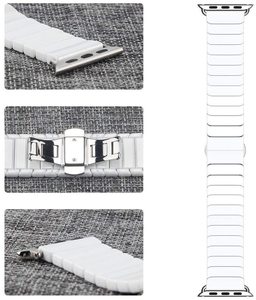 Pas de montre-bracelet de remplacement intelligente fragile en céramique bracelet de montre amovible bracelet de montre Sublimation céramique pour <span class=keywords><strong>Apple</strong></span> 1 2 3 4 <span class=keywords><strong>5</strong></span> - Product Image 6