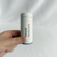 100% biodégradable écologique déodorant bâton boîte biodégradable personnalisé cylindre Tube emballage Push up baume à lèvres papier Tube