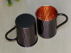 Taza de Mula brillante negra de cobre martillado de alta calidad para decoración de utensilios de cocina y accesorios de Bar a precio Minorista al por mayor - Product Image 3