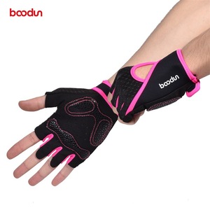 BaoDun Fitness <b>Gloves</b> Half Finger PU Leather Breathable <b>Weight</b> Lifting Gym Workout Palm Protector Unisex Adult - Product Image 2